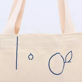 B143 Factory Price Printed Cotton promotional Canvas Tote Bag Wholesale silk screen printing organic tote bags