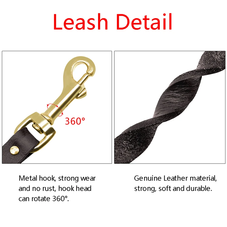 Custom Personalized PU Leather retractable Pet dog harness and leash  for small medium dogs pug beagle brown