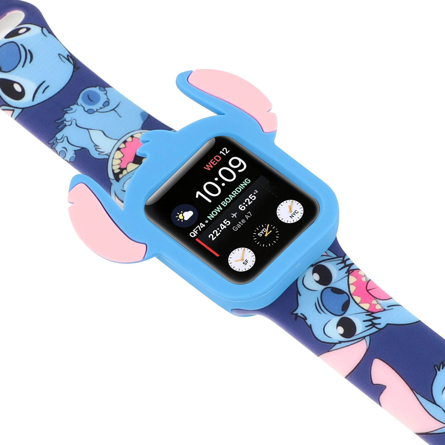  Мультяшный Стич силиконовые ремешки для часов Apple Watch 38/40/42/44 мм браслет ремешок Series