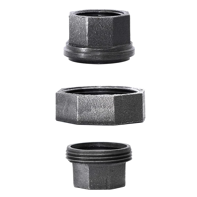 Factory direct sales Malleable Iron Pipe Fittings BSP black 340  Union Taper Seat For Oil Gas Water Industrial