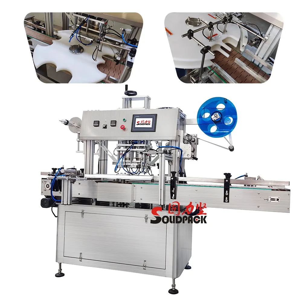 Solidpack auto induction sealing machine bottle capping aluminum foil pressure sensitive seal liner machinery