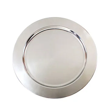 Full Sizes Decorative Silver Gold Rose Gold wholesales Tray Wedding Party Stainless Steel Charger Plates OEM Mirror Serving Tray
