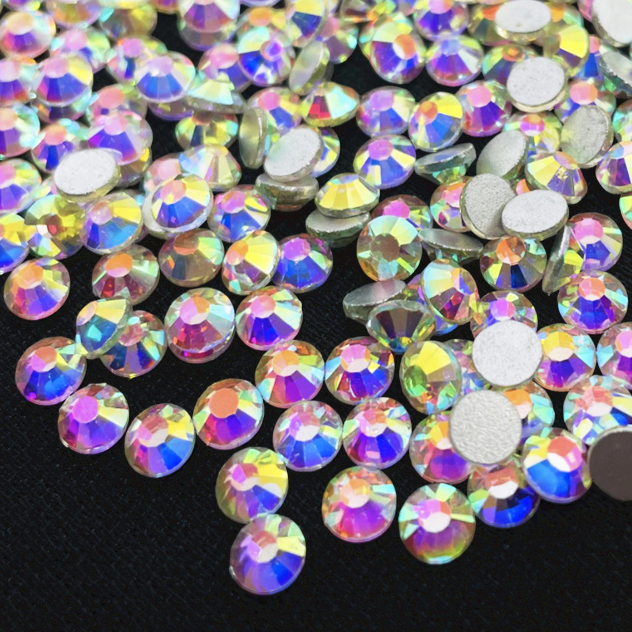 Yantuo Ab Colors Flat Back Stones for Nail Art Decoration High Quality Glass Non Hot Fix 2080 Rhinestone Crystal 2 Bag Lead Free
