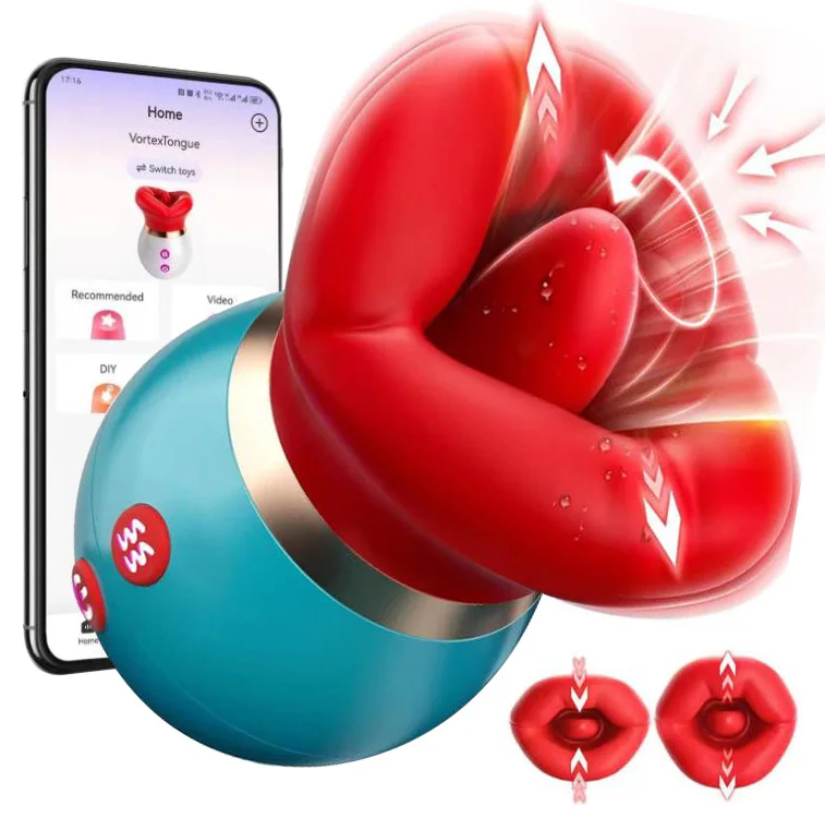 Pink Zoom Clitoral Tongue Licking Toy 10 Frequency Vibration Tongue  Licker Blow Job G Spot Vibrator Little Mouth Vibrator