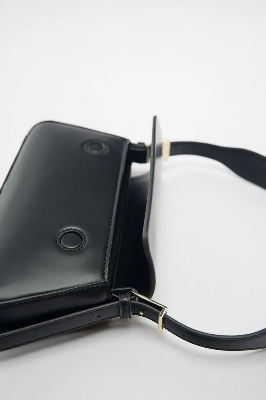 2022 New Arrival Portable Simple PU Leather Capable High Quality Fold Shoulder Bag for women 12*26*5CM