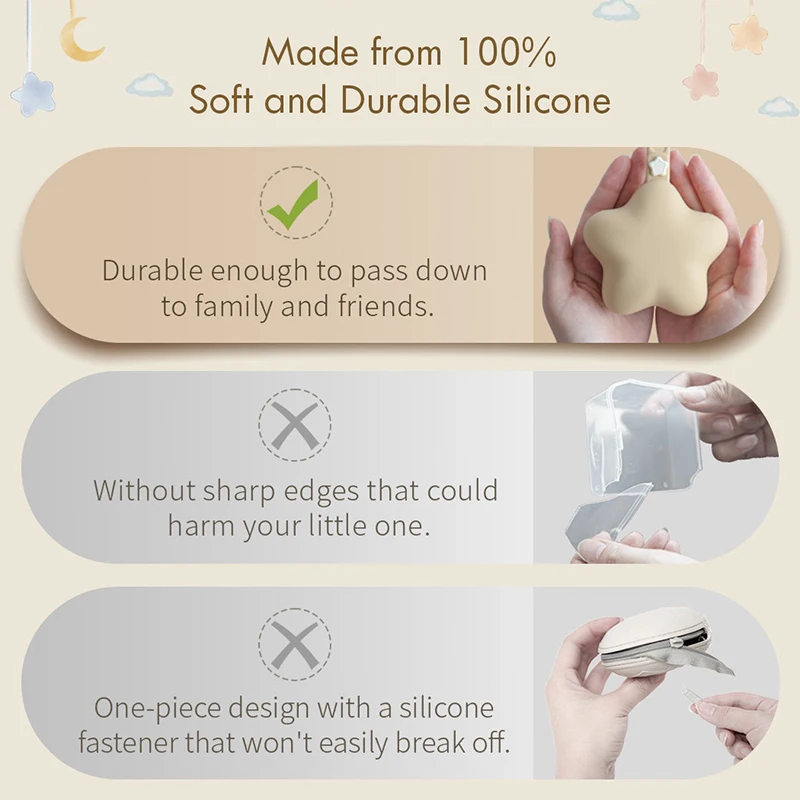 Custom Logo Baby Pacifiers Travel Storage BPA-Free Easy Clean Silicone Pacifier Case