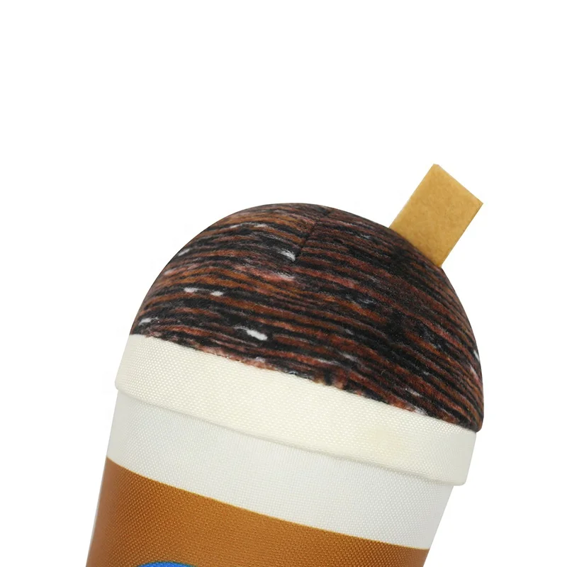 Wholesale New Design Milky Tea Cup Toy Stuffed Plush Pet Toys For Dog