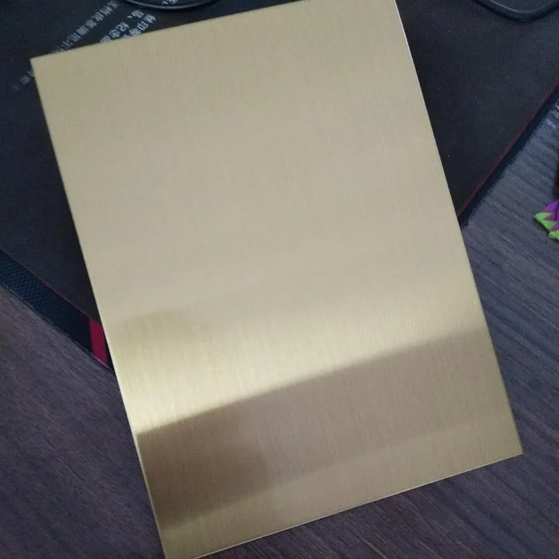 PVD Color Stainless Steel Sheet 201 304 304L Golden Stainless Steel Sheet