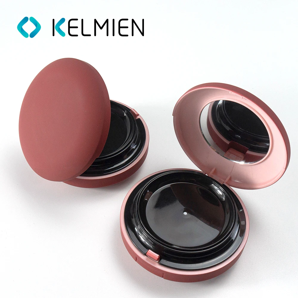Empty  bb cream air cushion foundation compact case customized round cosmetic pressed powder concealer compact case with mirror