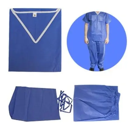 New style medical scrub suit nice non woven disposable surgical gown modern nurse uniform