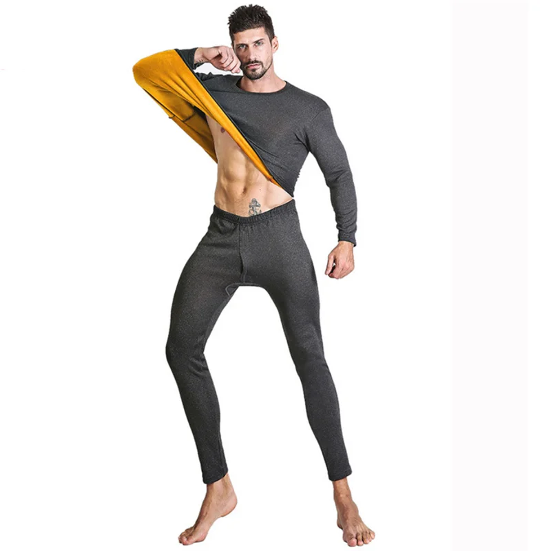 
Villi thick New long johns heated thermal underwear set for men women 