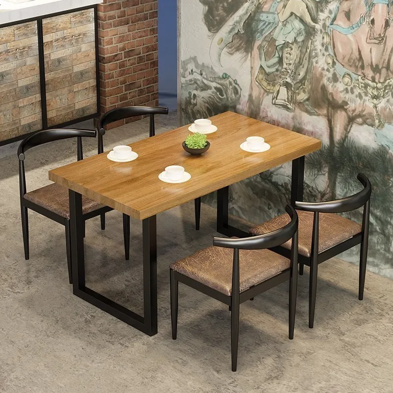 Commercial Dining Room Wood Table And Chair For Restaurant Commercial Public Design Furniture