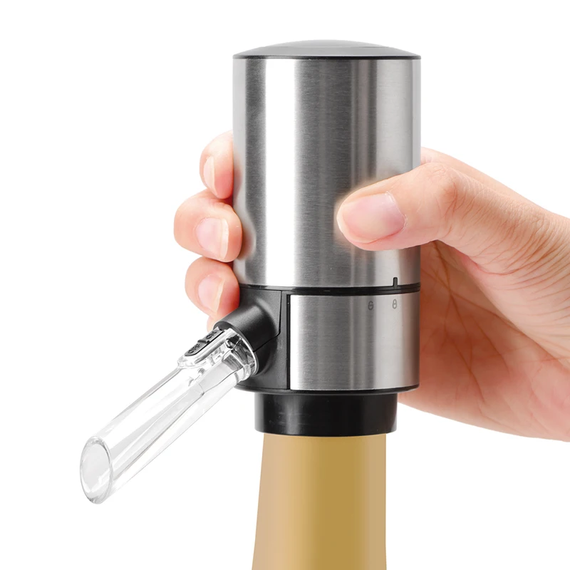 Automatic Electrical Metal Bottle Opener Usb Decanter Smart Dispenser Pourer Electric Wine Aerator