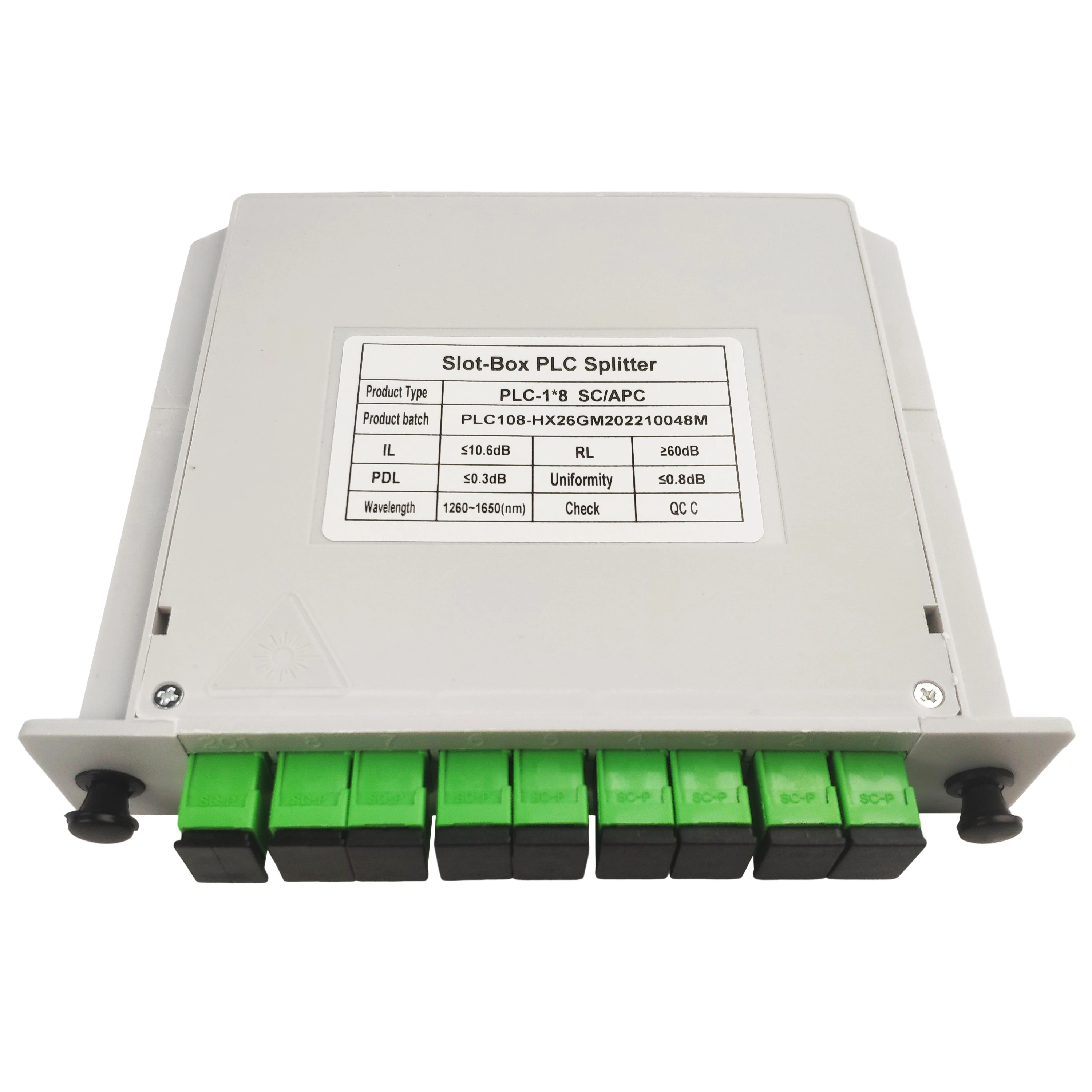 FTTH EPON GPON LGX Cassette Type 1 4 8 12 16 32 64 128 Core SC UPC Fiber Optic PLC Splitter 1x8 LGX Box