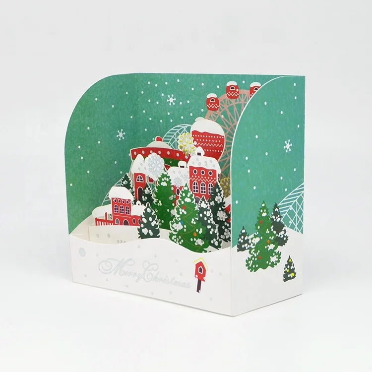 
Hot Selling 3D Pop Up handmade Card Christmas Greeting Cards 