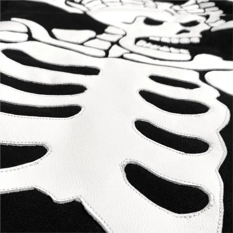 2022 Dark Style Fashion Brand Funny Skull Printed Zipper Couple Sweater Early Autumn Street Casual Loose Jacket