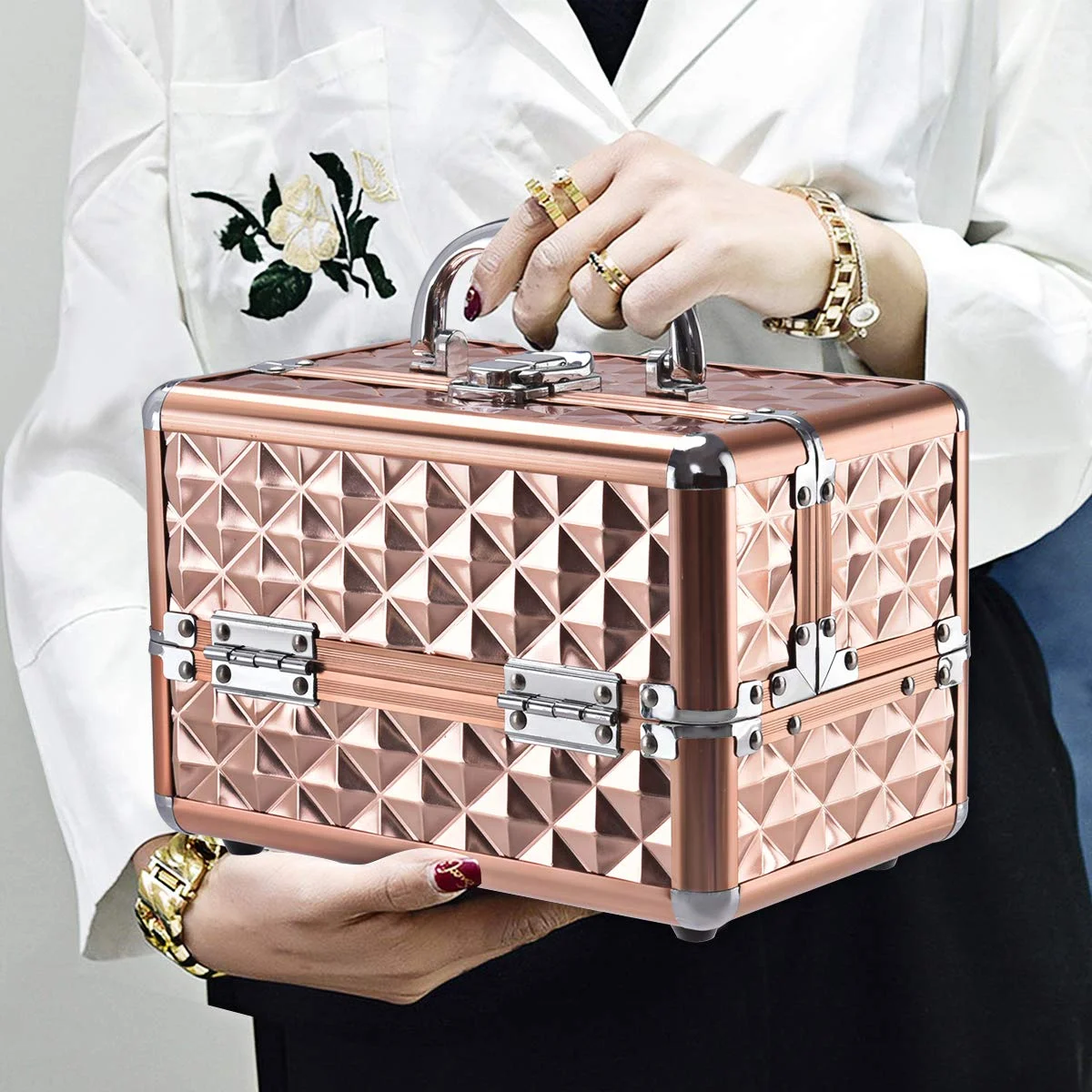 wholesale manufacturer professional cosmetic case trolley beauty case makeup kit box makeup Set Bag