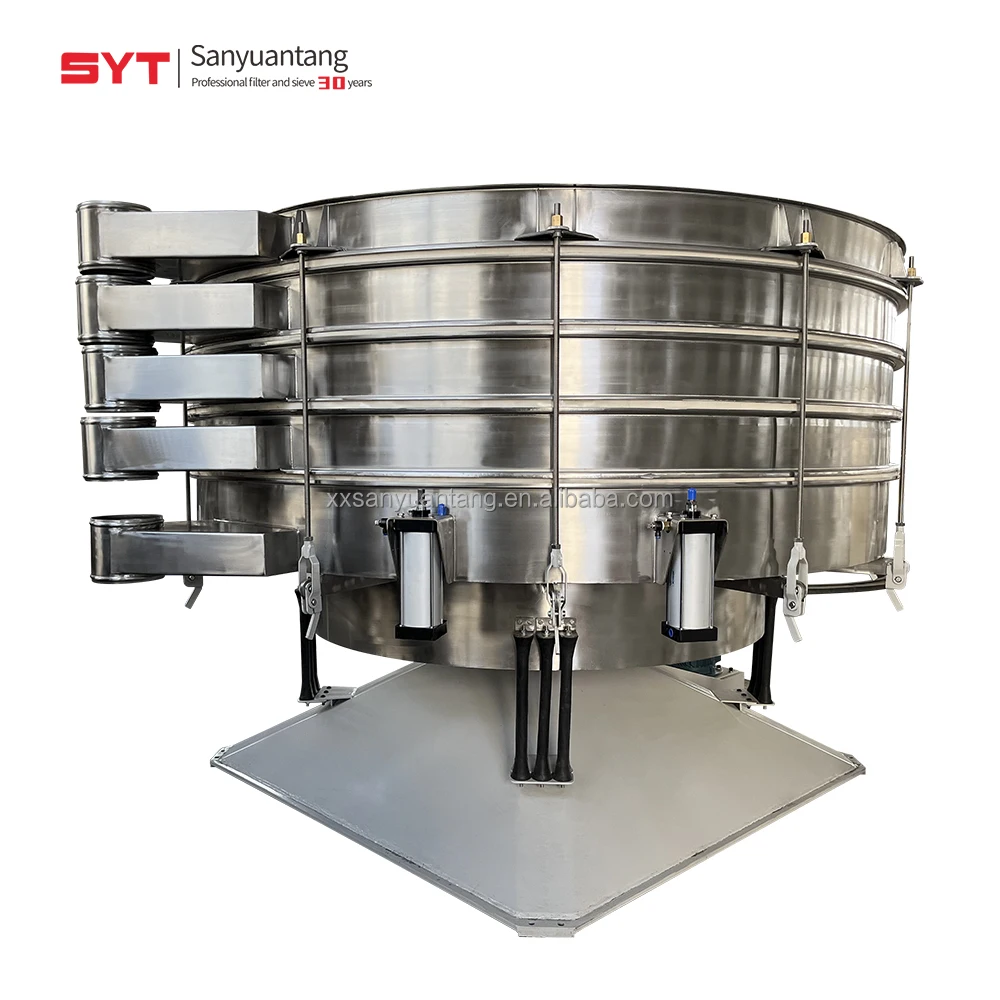 Stainless Steel 304 Rotary Tumbling Vibration Screen Sifter For Moringa Leaf Tumbler Vibrating Screen Powder