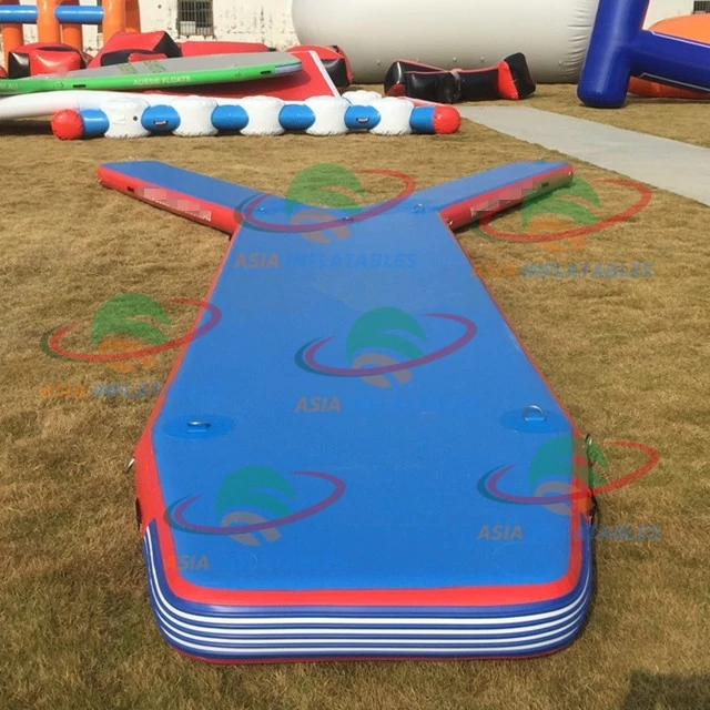 Y Shaped Inflatable Pontoon Boat Dock Floating Water Jet Ski Platform