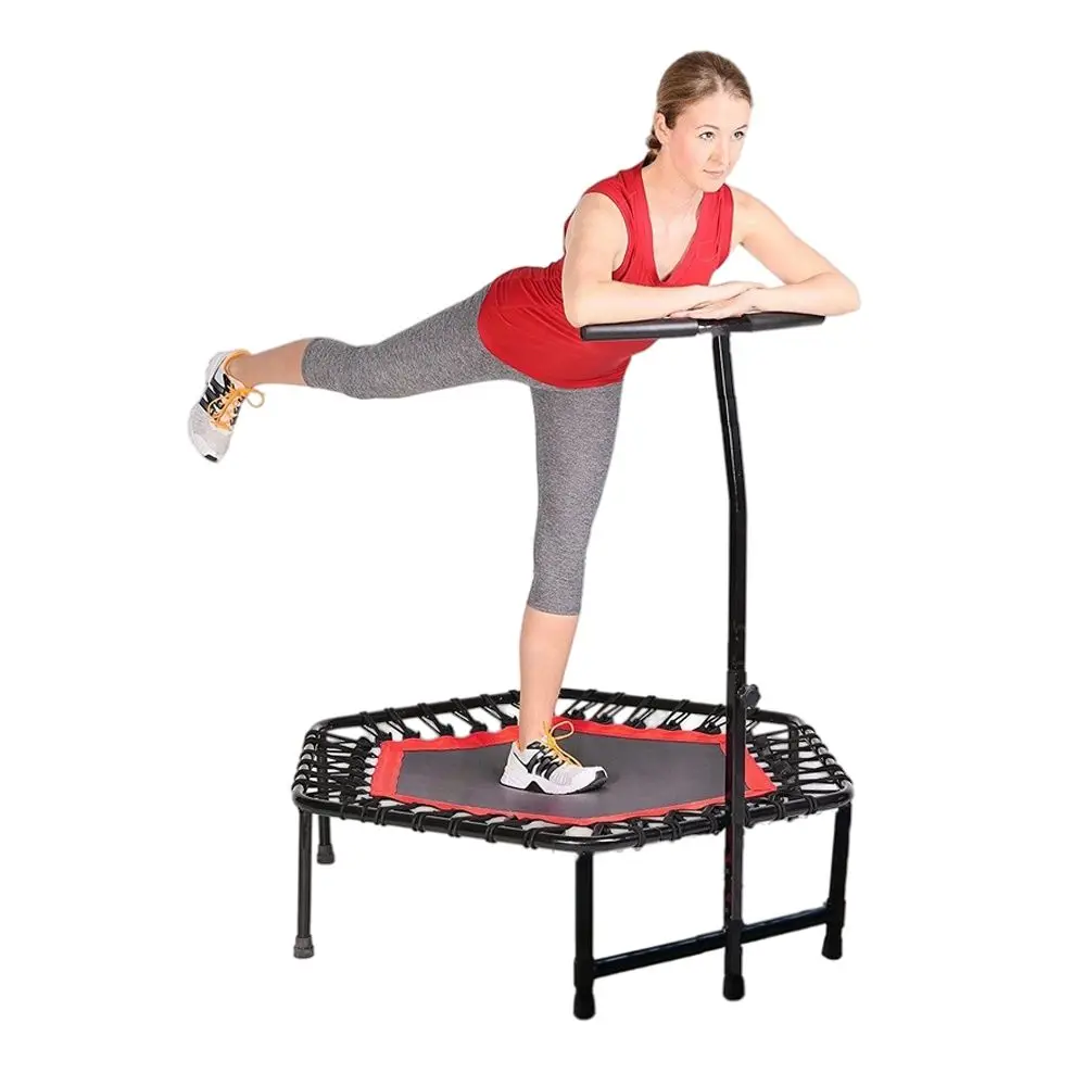 New Product Foldable Rebounder Trampoline With Adjustable Handle Indoor Exercise Fitness For Adults Or Kids Mini Trampoline
