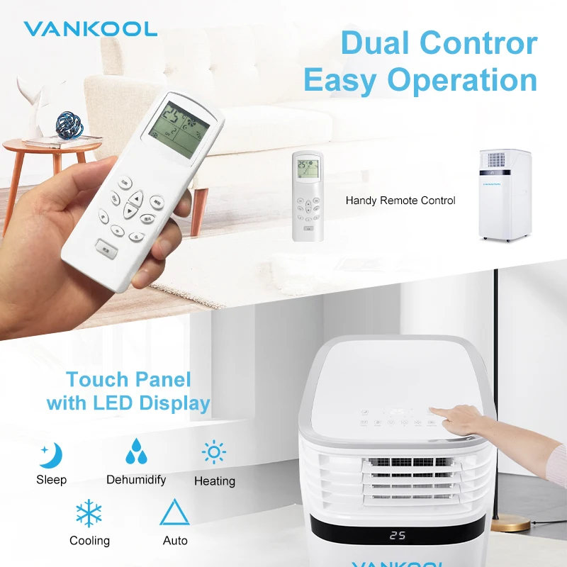 18000-24000btu smart  air conditioner electric dual hose portable ac cooling and heating air conditioner indoor