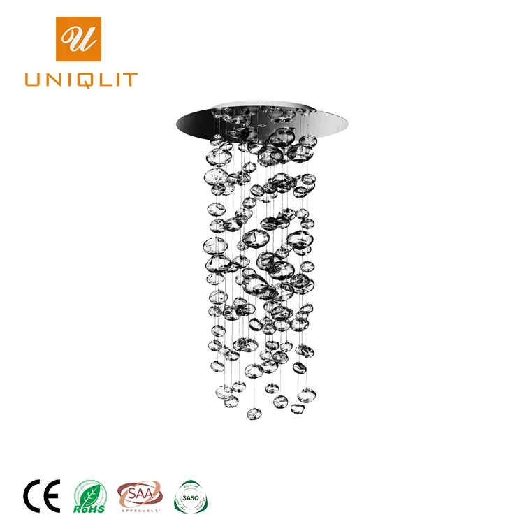 Bar Hotel Home Decorative Chandelier Hanging Lamp Brown Glass Chandelier Modern Living Room Ceiling Light