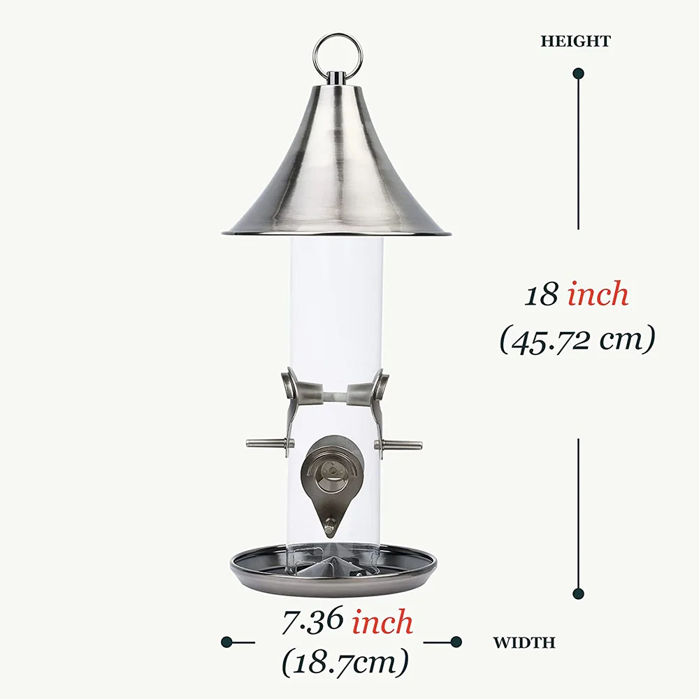 Bird Feeders for Outside Hanging Metal Parts Tube