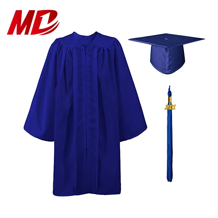 wholesale matte polyester cheap Children graduation cap gown kindergarten graduation cap gown