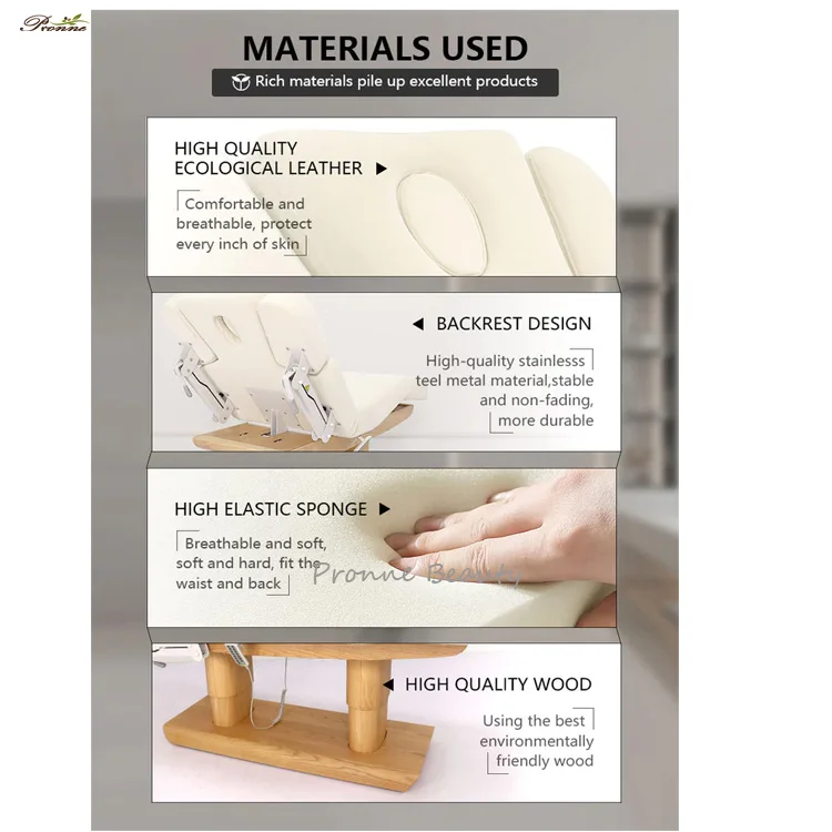 High End Multifunctional Electric Heating Laser Spa Facial Body Table Treatment Bed Massage