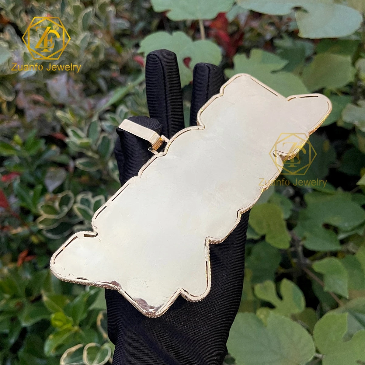 Hip Hop Jewelry Iced Out Letter Name Pendant Two Tones Pass Diamond Tester Baguette VVS Moissanite Luxury Custom Logo Pendant