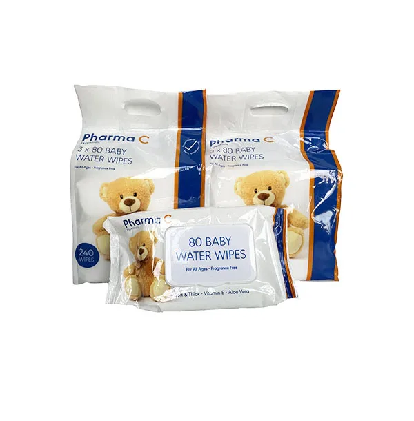 3*80pcs OEM CUSTOMIZED organic biodegradable 100%bamboo baby water wet wipes for baby