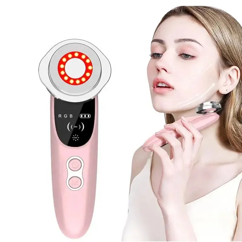 The latest hot selling portable multi-function facial massage compact high-frequency EMS ion heating induction beauty instrument