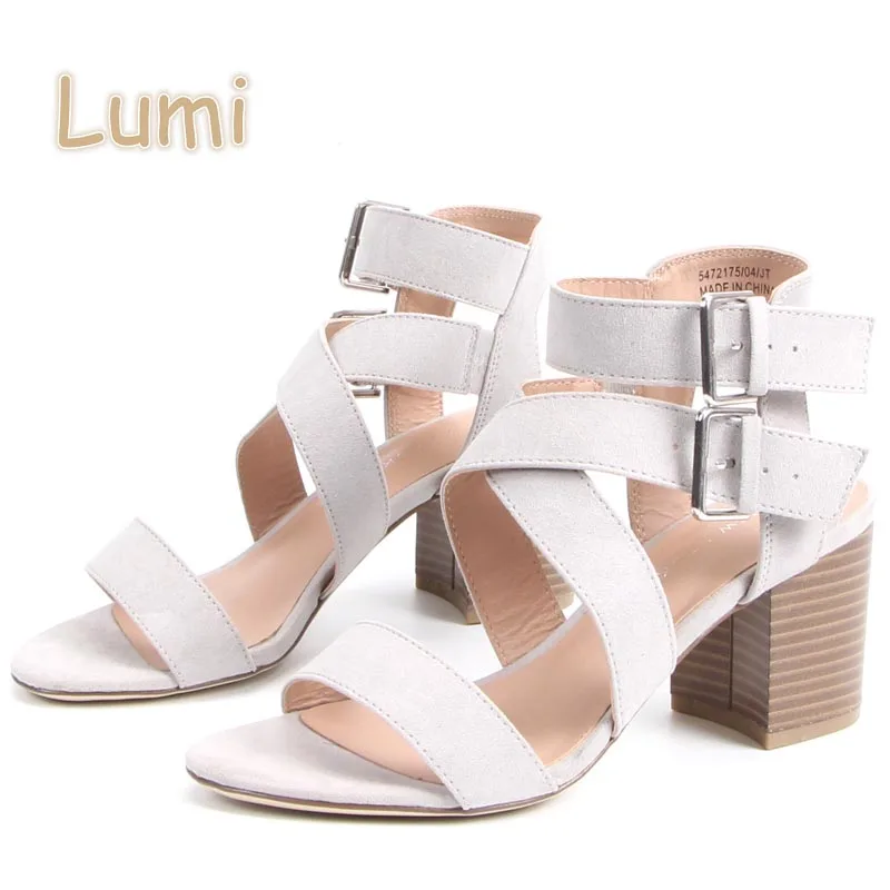 Женские недорогие высококачественные модные босоножки на высоком массивном каблуке; Обувь с