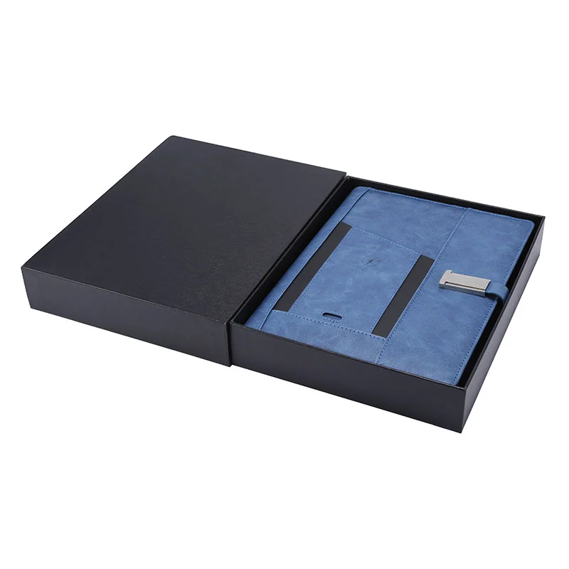 Smart Notepad Pu Leather Diary Note Book Diary Custom with Pen Pocket Journal Planner Wireless Charger Gift Custom Packing