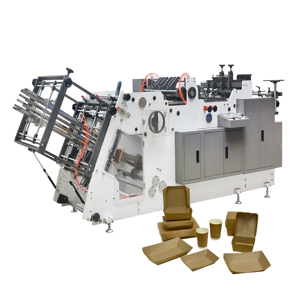 Automatic Carton Box Erecting Machine Hamburger Box Making Machine Take Away Food Box Making Machine