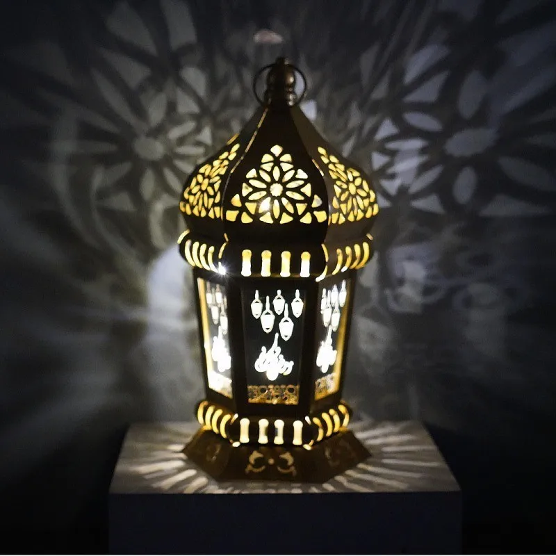 led iron lantern home tabletop display festive wind lantern crafts decoration pieces