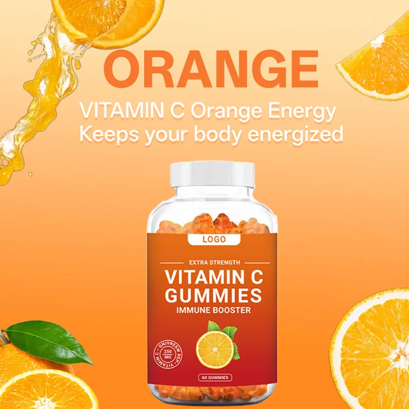 OEM gummy kids vitamins c pectin gummies food supplement collagen pour la peau et vitamin c en gummy for skin