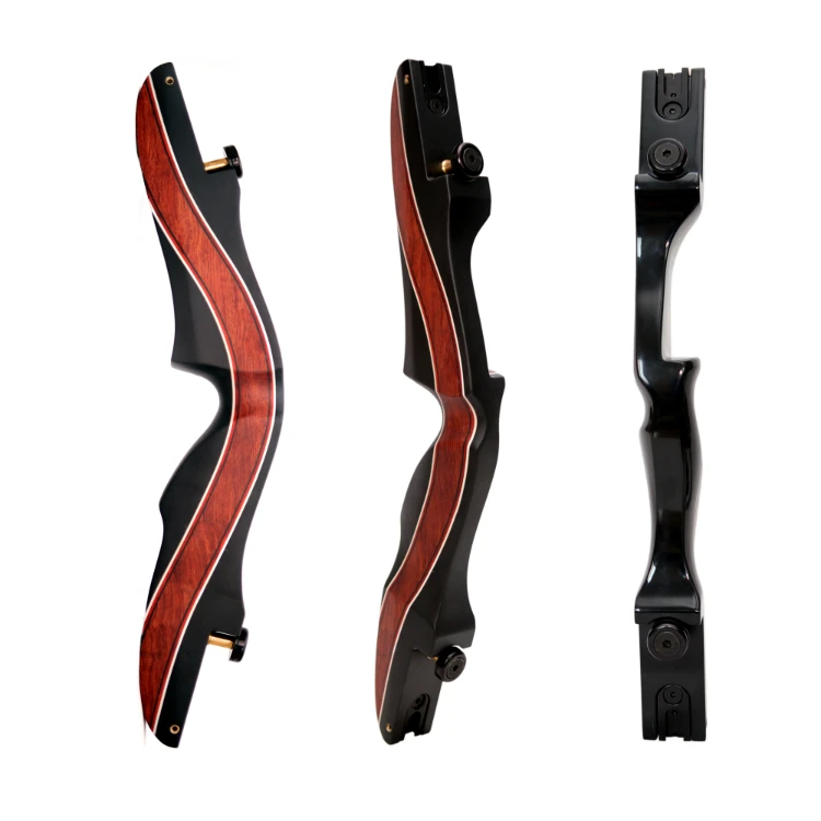 Изогнутый лук ILF Riser, Рекурсивный лук, лук для стрельбы из лука, 19 дюймов, ламинированная деревянная ручка для охотничьего лука
