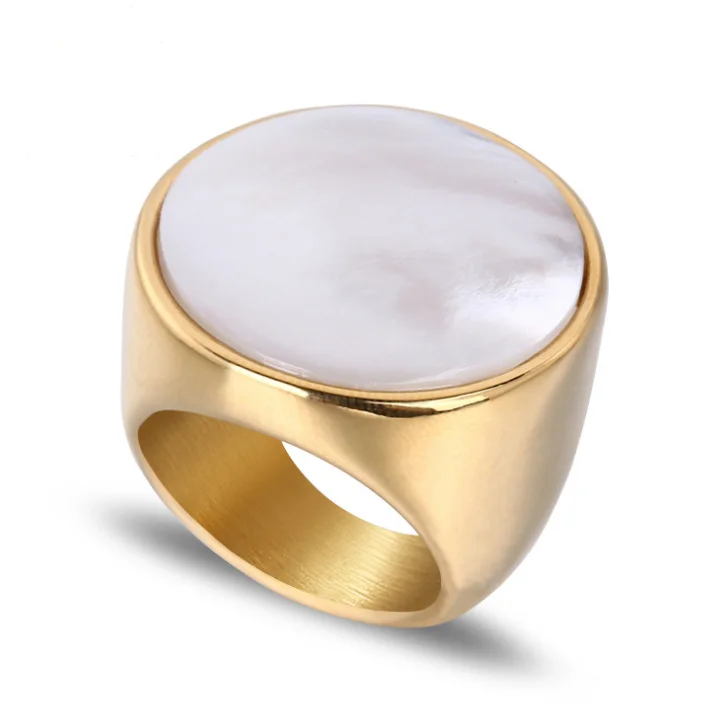 
Wholesale Jewelry Rings Shell Stainless Steel Simple Ring for Men and Women 