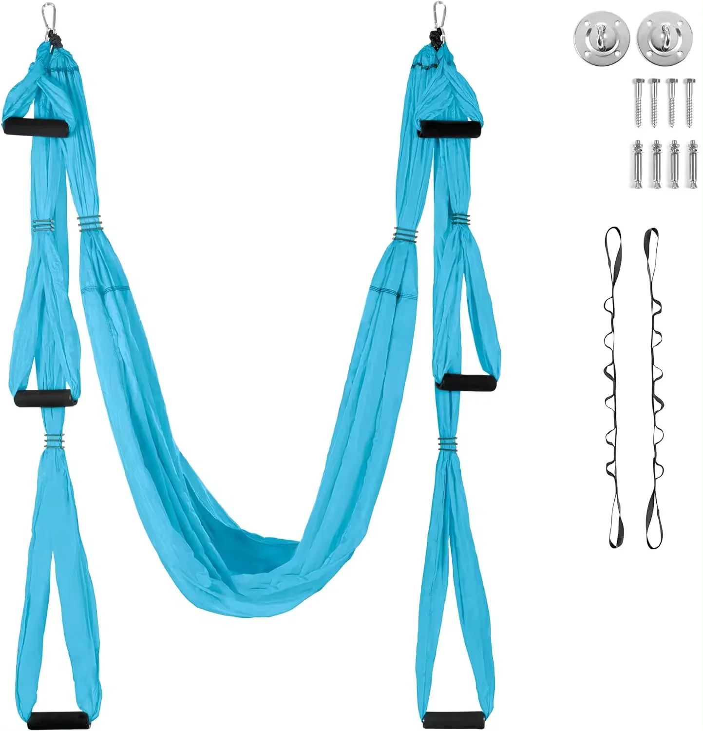 Mingchan Best Quality 2024 100% Nylon Aerial Health Yoga Hammock With Strap And Ceiling Mount  Yoga Set