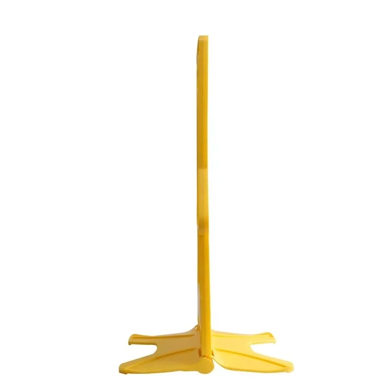 Sale foldable plastic yellow wet floor sign slippery hazard warning signage caution wet floor vertical stand safety sign board