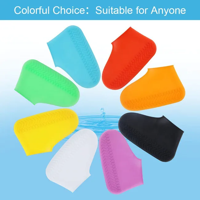 Outdoor Shoe Protectors Reusable Rain Boots Silicone Waterproof Shoe Covers For Cycling,Outdoor,Camping,Fishing,Garden