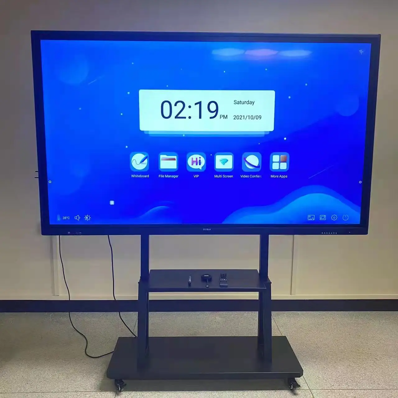 Android 9.0 Indoor 110 inch 3840*2160 touch screen monitors interactive smart board