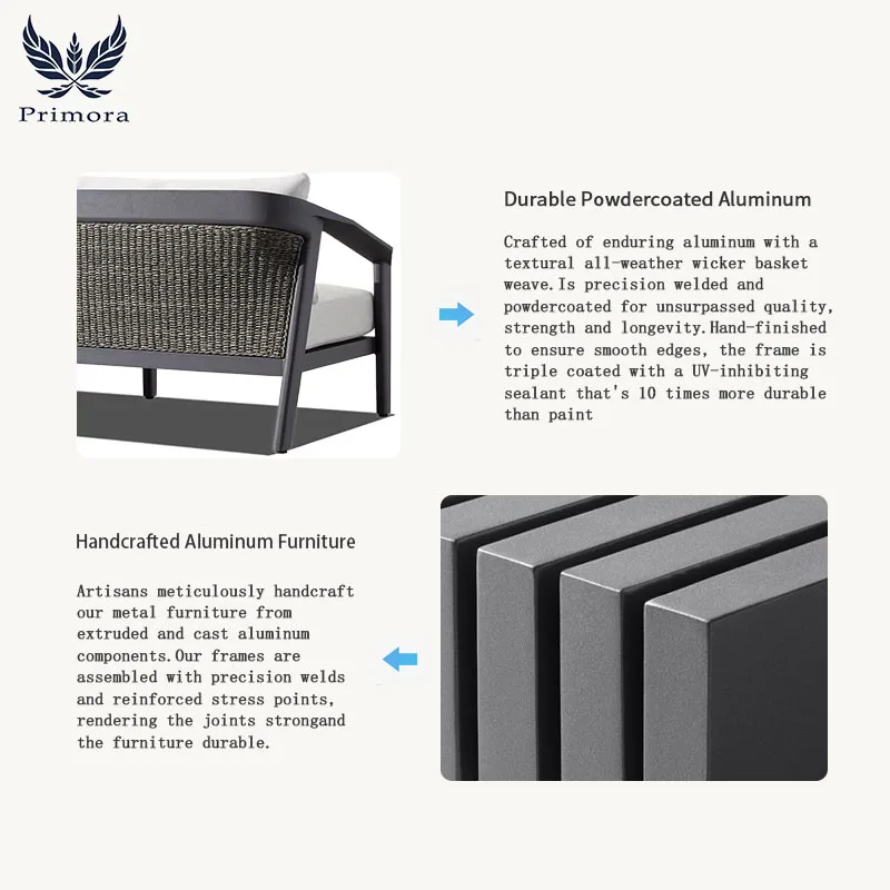 custom outdoor steel furniture amazonia 3 piece eucalyptus patio seating set aluminum garden furniture wicker