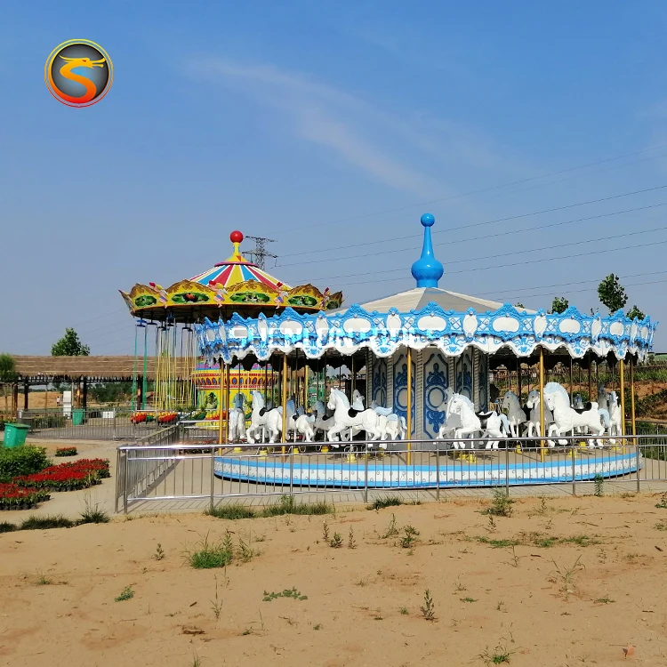 European Amusement Park Luxury Electric Outdoor Kids Ride Used Carousel Horse Ride For Sale