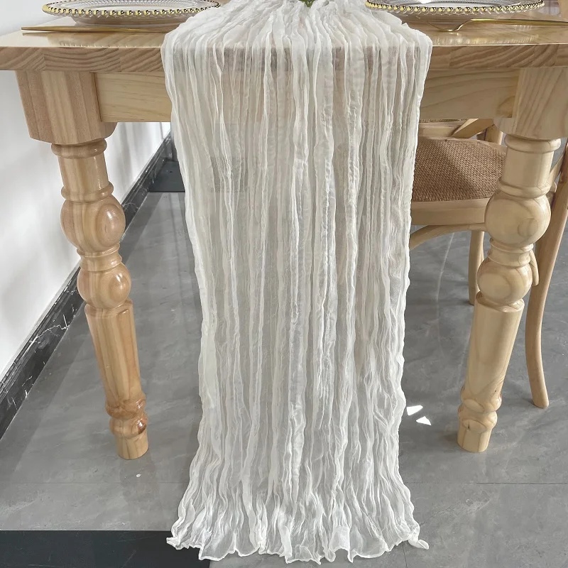 OEM Custom Table Runner For Wedding Party Birthday Decor Long White 12Pack Cheesecloth Table Runner Table Runner Luxury