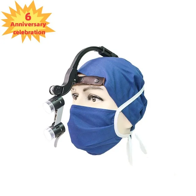 Factory Price magnifying glass for dental surgery Medical Surgical Loupe + LED Headlight lamp dental loupe with led headlight