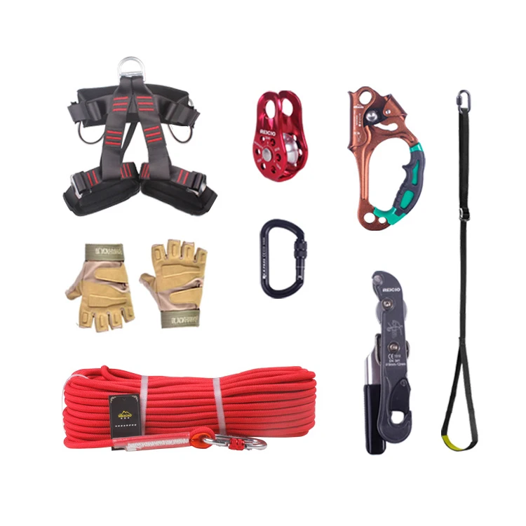 Tree Climbing Set Hot Sale Outdoor Rescue Outdoor Can Freely Choose The Rope Length High Strength ISO.CE Reisio 1.8KG 1set