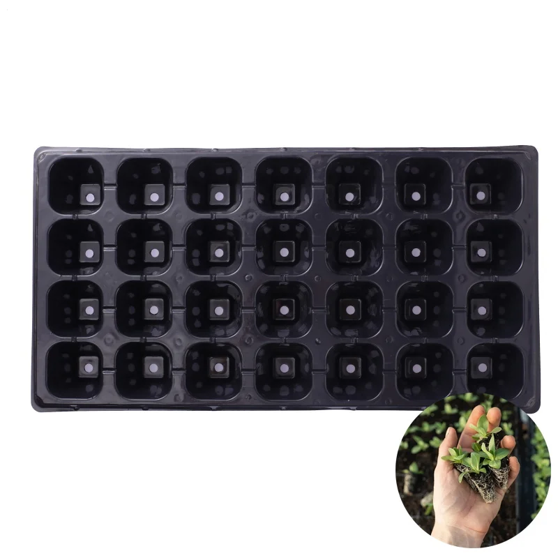Wholesale reusable rubber seedling trays black waterproof seed trays large seeding tray
