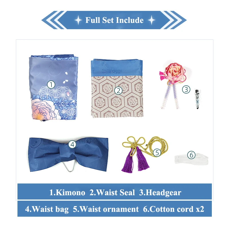 Halloween Costume Women Anime My Happy Marriage Miyo Saimori Cosplay Costume Kimono Pink Blue Dress Headwear Japanese Clothing